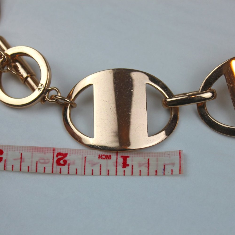 A/W Rose Gold Metal Round Linked Belt - Picture 3 of 8